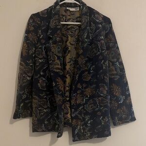 Floral Patterned Women's Jacket Blanket material custom Collection vintage